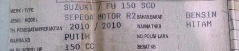 &#91; HELP &#93; Warna motor asli dan STNK berbeda ?