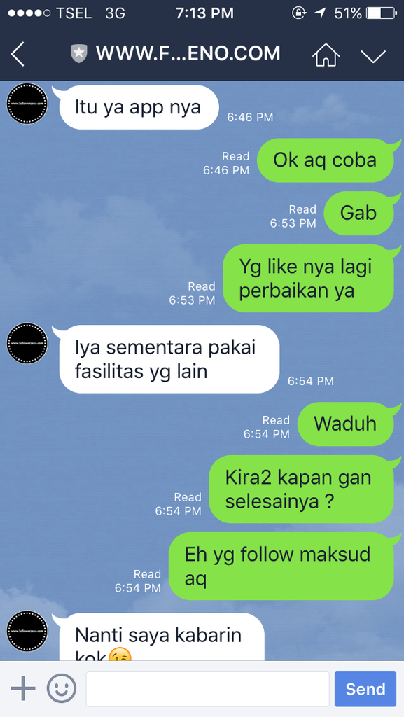 Hati hati penipuan jasa follower instagram+ pic