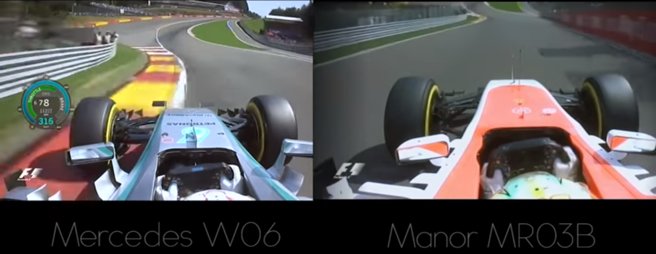 MANOR MOBIL F1 TERLAMBAT 2015 VS MERCEDES 