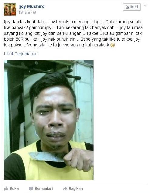 Ada Ada saja kelakuan untuk mendapatkan Like di Facebook