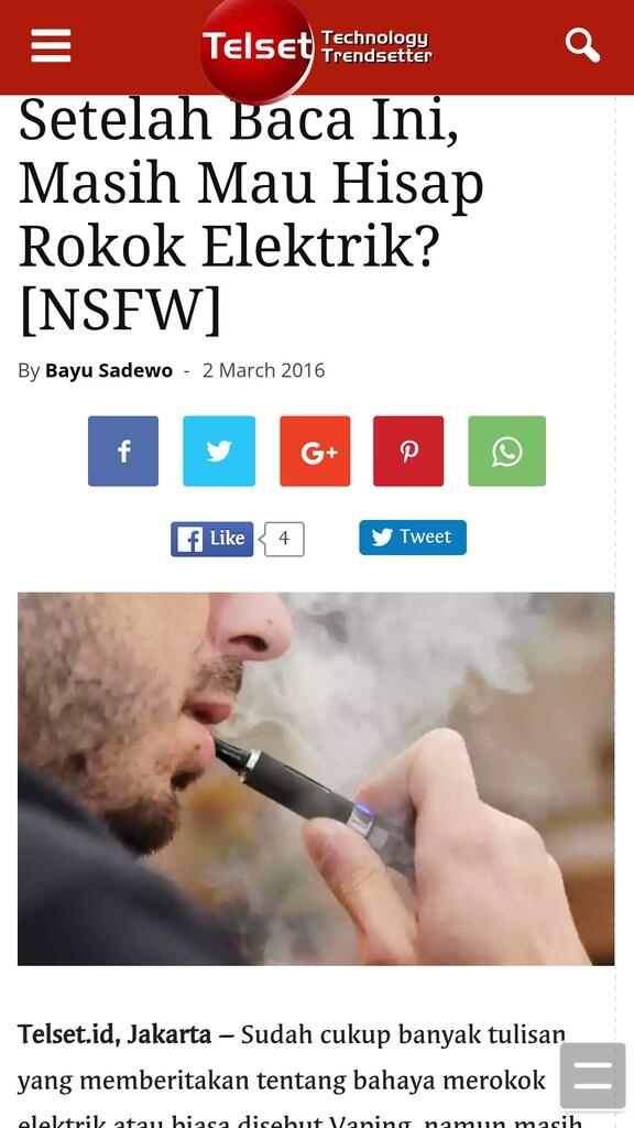 Setelah Baca Ini, Masih Mau Hisap Rokok Elektrik? &#91;NSFW&#93;