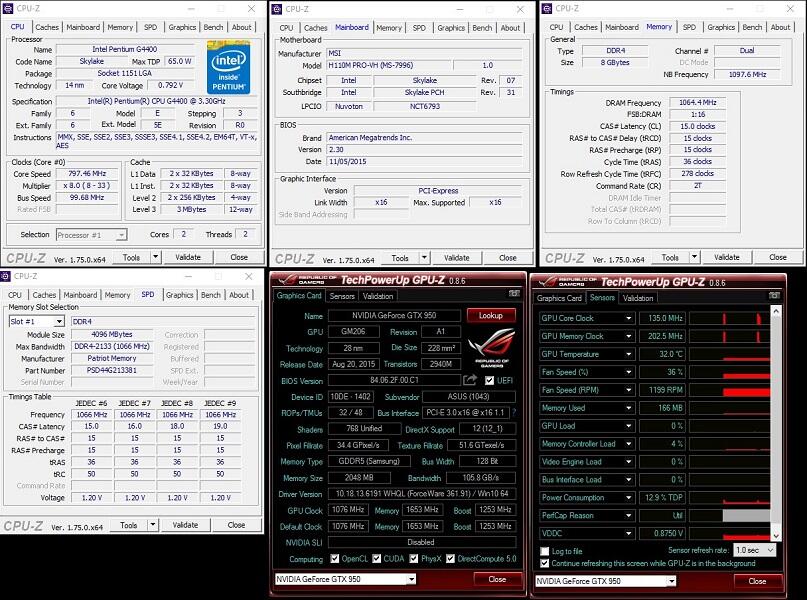 Review Intel Pentium G4400 3.3 Ghz (Gen 6) Socket 1151 + Asus GTX 950 OC White