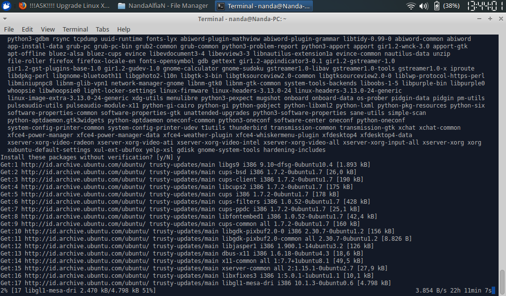 !!!ASK!!!! Upgrade Linux XUBUNTU apa emang Lemoot kaa? #Newbie
