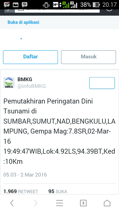 &#91;NEWS&#93; GEMPA MENTAWAI 8,3