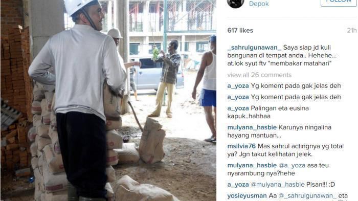 digugat cerai istrinya, Sahrul Gunawan : Gue siap jadi Kuli Bangunan ditempat Lo !!