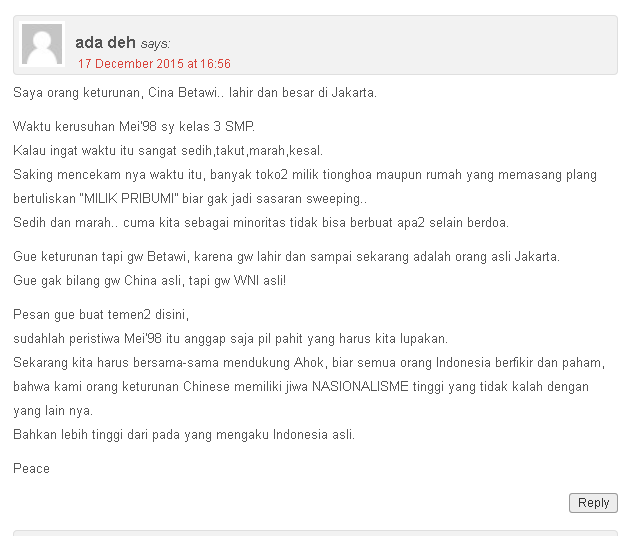 Ada apa dengan sikap masyarakat Indonesia terhadap etnis Tionghoa?