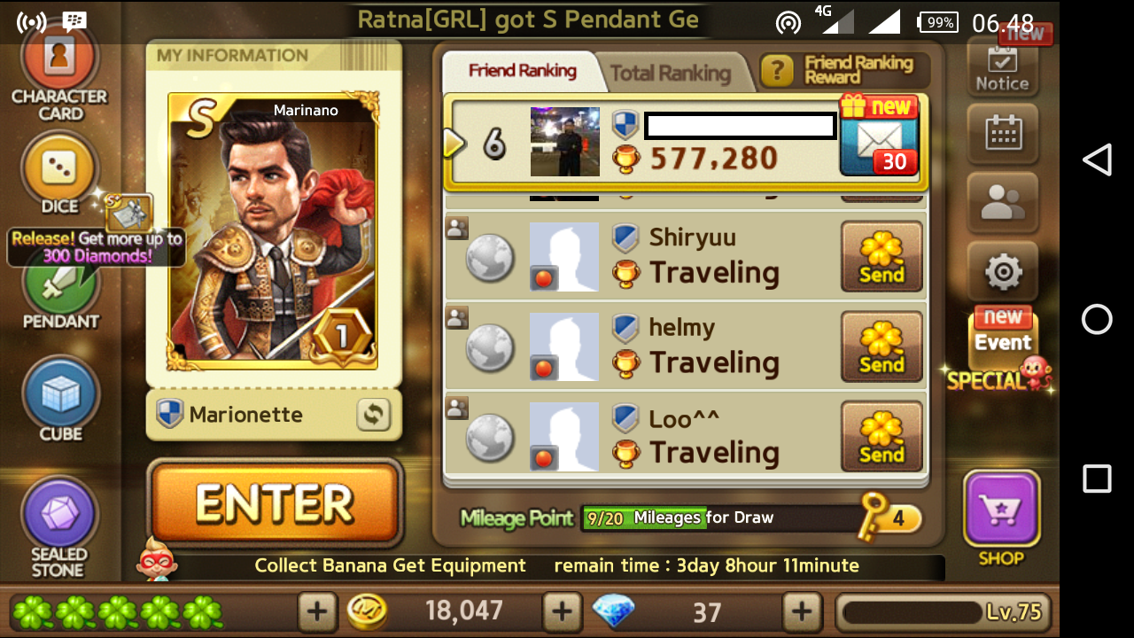 ID Get Rich aka Getrich Lv.70|Tricia S+30|SheepDiana S+30|Pendant S Rata|Joki Diamond
