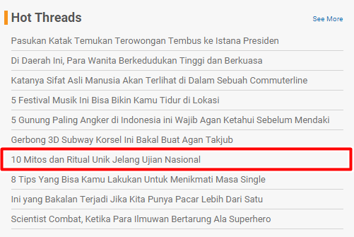 10 Mitos dan Ritual Unik Jelang Ujian Nasional