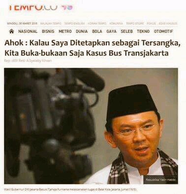 Diperiksa Bareskrim, Tersangka UPS Tunjuk Ahok (orang sakti) dan Prasetyo