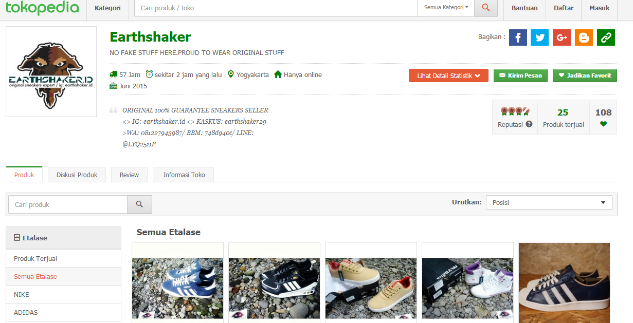 HATI HATI - EARTHSHAKER.ID, Seller Original Sneakers yang katanya &quot;Trusted&quot;