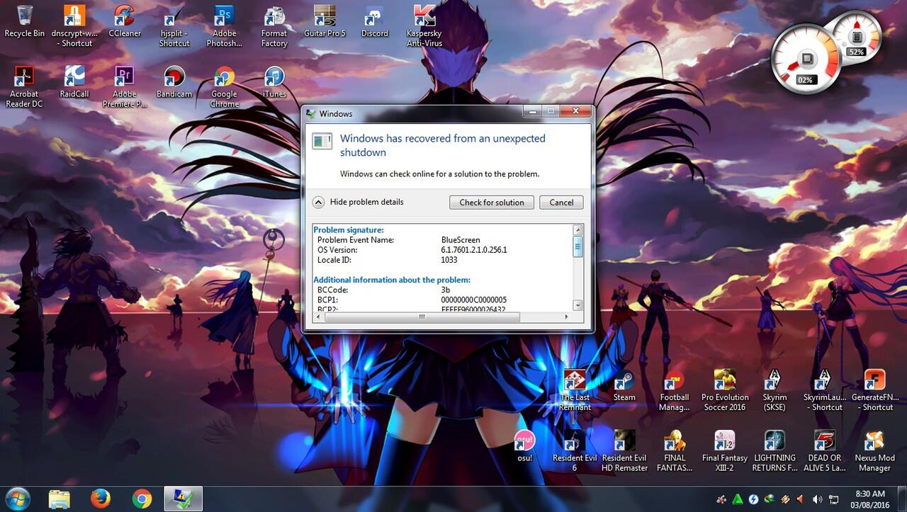 &#91;ASK&#93; Komputer BSoD + restart