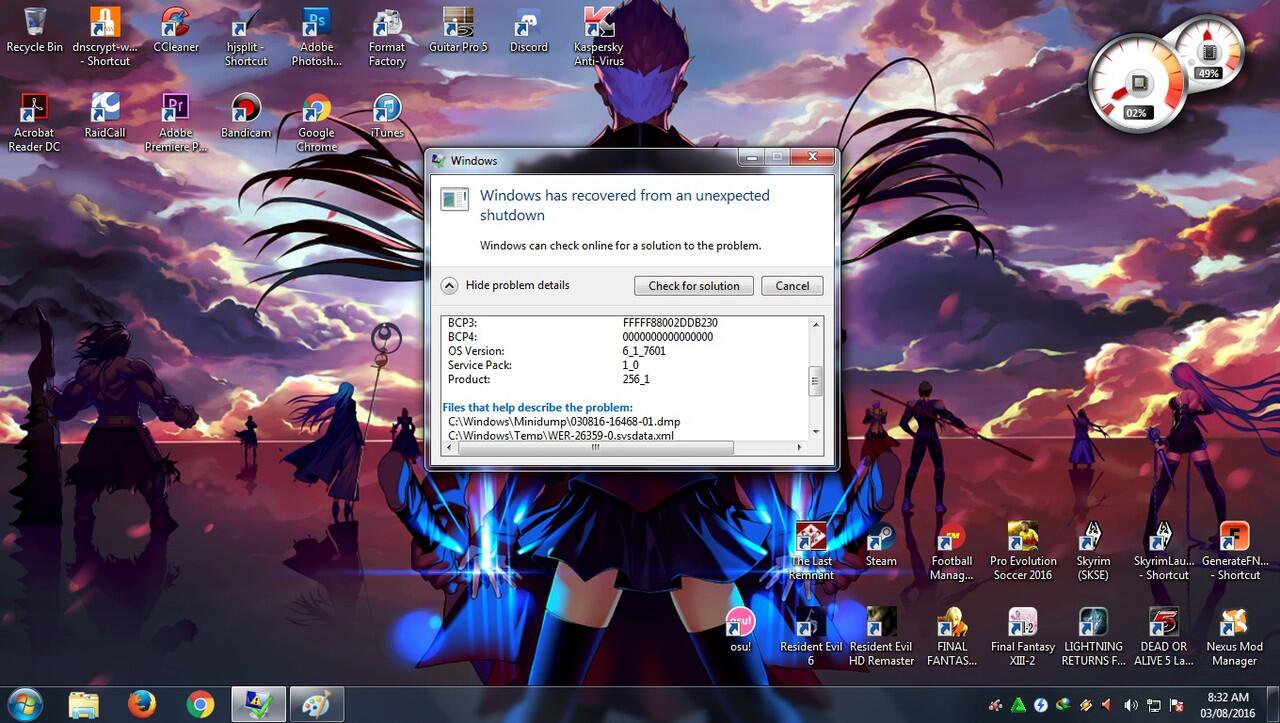 &#91;ASK&#93; Komputer BSoD + restart