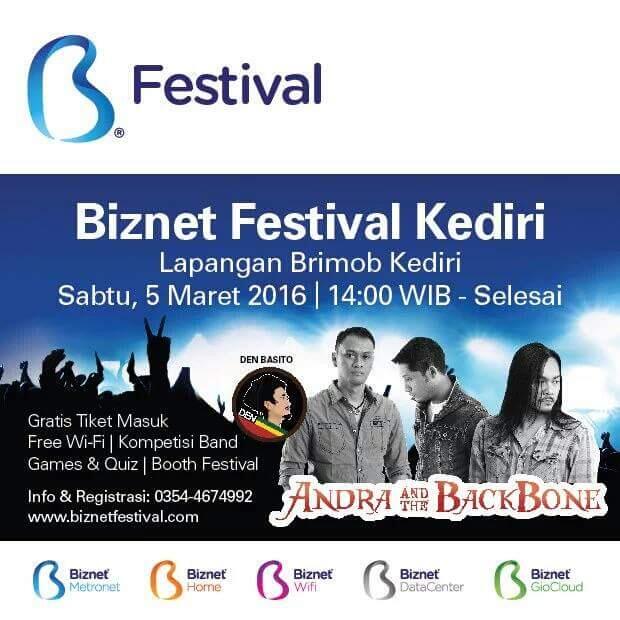 &#91;FR&#93;Reg. Karesidenan Kediri @Biznet Festival Kediri 2016 with Andra and the Backbone