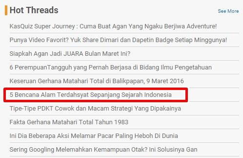 5 Bencana Alam Terdahsyat Sepanjang Sejarah Indonesia