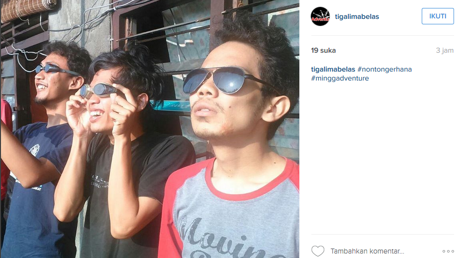 Cara Kocak Orang Indonesia Saksikan Gerhana Matahari