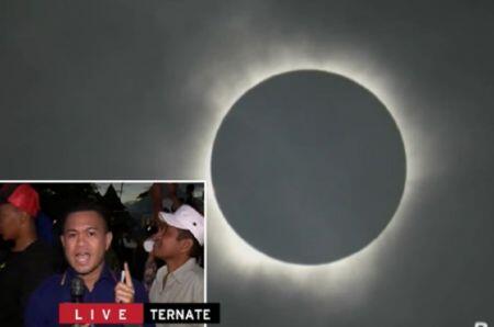 Tertutup Sempurna, Cincin Matahari Tampak di Ternate