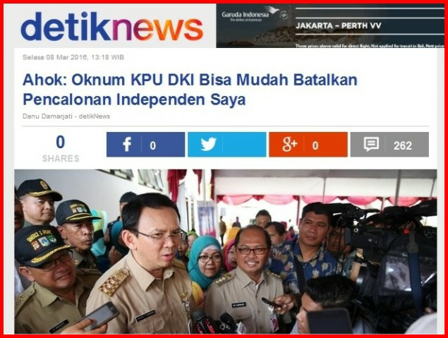 (WASPADALAH) AHOK Mulai "Playing Victim"