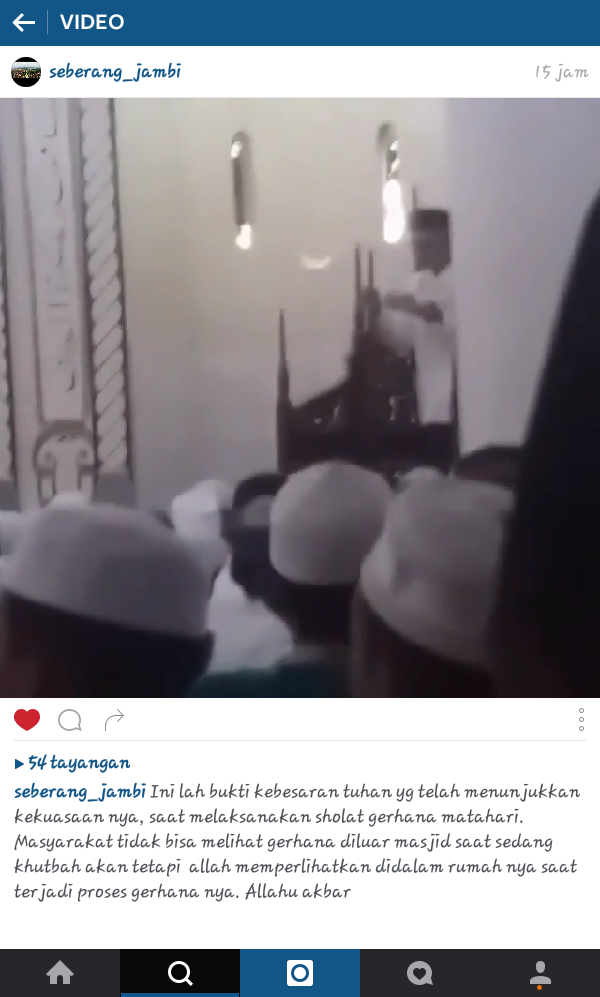 Penampakan Gmt di dalam masjid