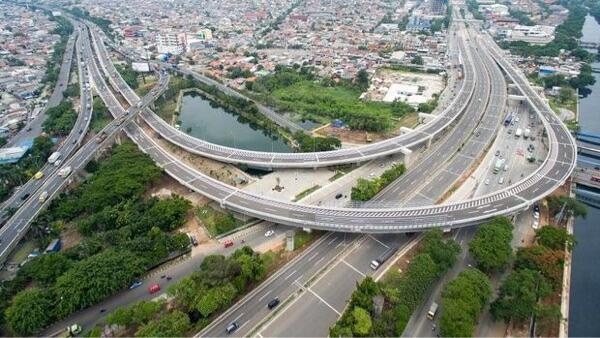 Penampakan Terbaru Jalan Tol Akes Tanjung Priok
