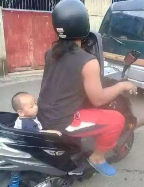 cara aman bonceng anak nik motor &#91;PIC++&#93;