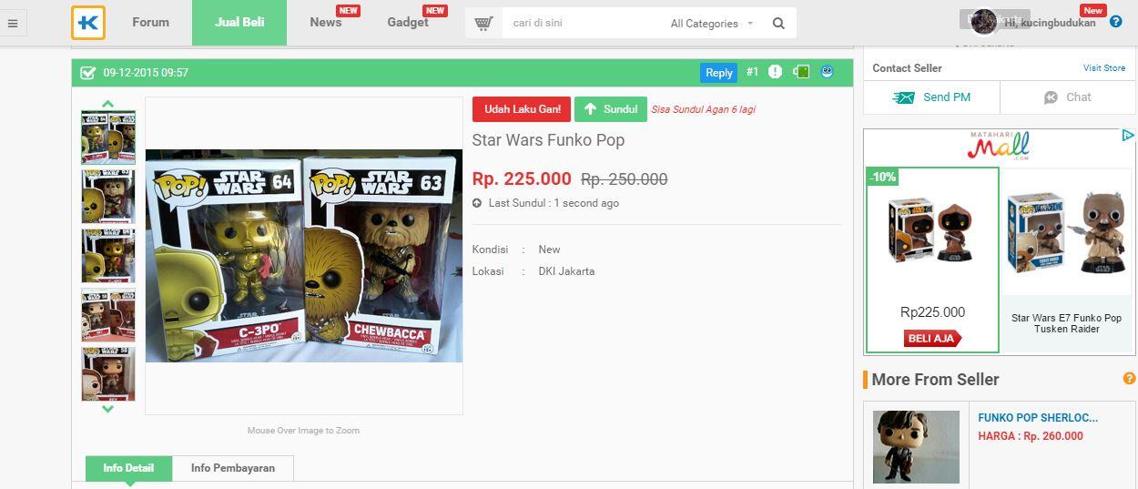 Funko Star Wars Termurah, Cuma Di Sini Gan!