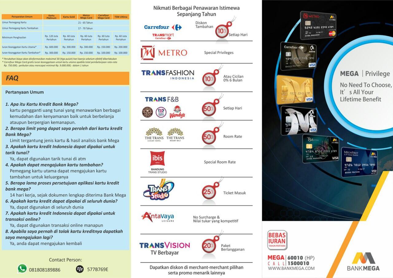 Apply Kartu Kredit Bank Mega Now..