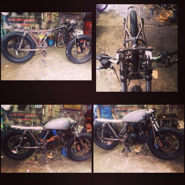 Terjual Honda GL 100 + modifikasi genre cafe racer 