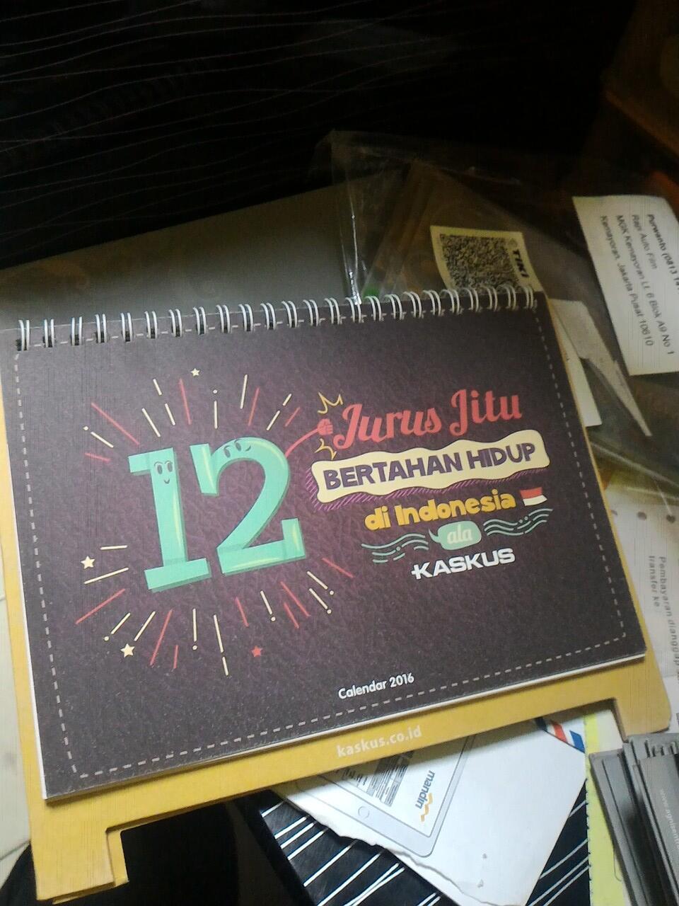 Kalender Kaskus edisi 2016 sampai juga neh gan kelapk ane.