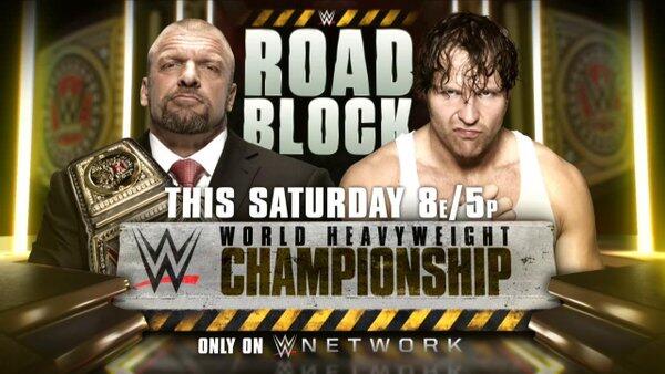 Triple H VS Dean Ambrose ( Bagikan Senior VS Junior Di WWE Smackdown RoadBlock 2016 )