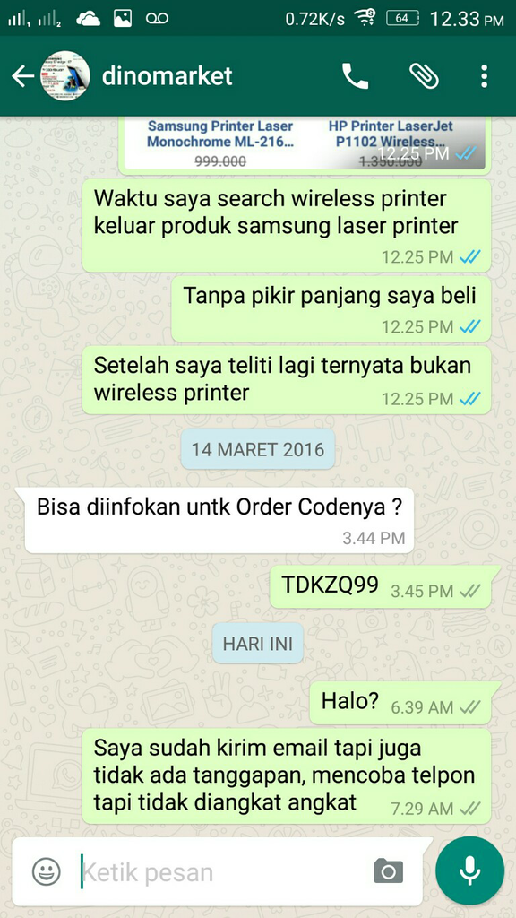 Hati-hati berbelanja di Dinomarket.com