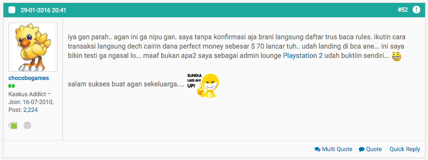 Testimonial for MedanGold