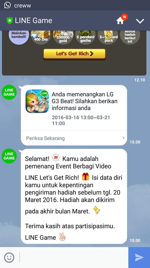 &#91;ASK&#93; HADIAH LINE