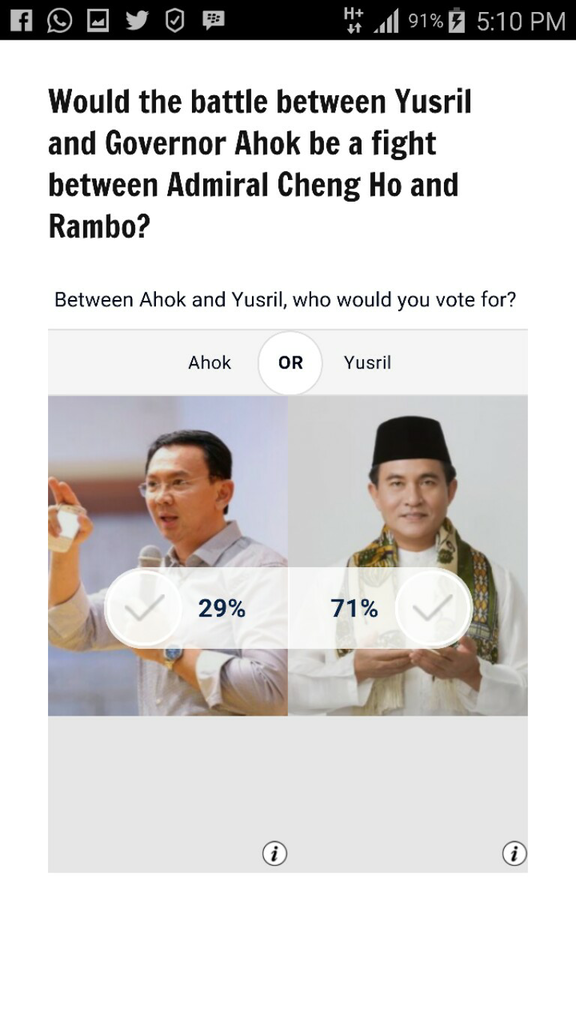 Yusril Isyaratkan 'Head to Head' dengan Ahok pada Pilkada DKI