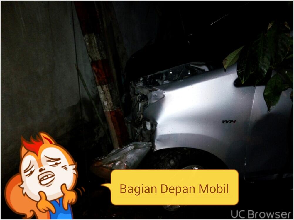 Jalan Bergelombang & Licin, Avanza Lompati Got Menabrak Pagar Hingga Dpn Rumah Orang