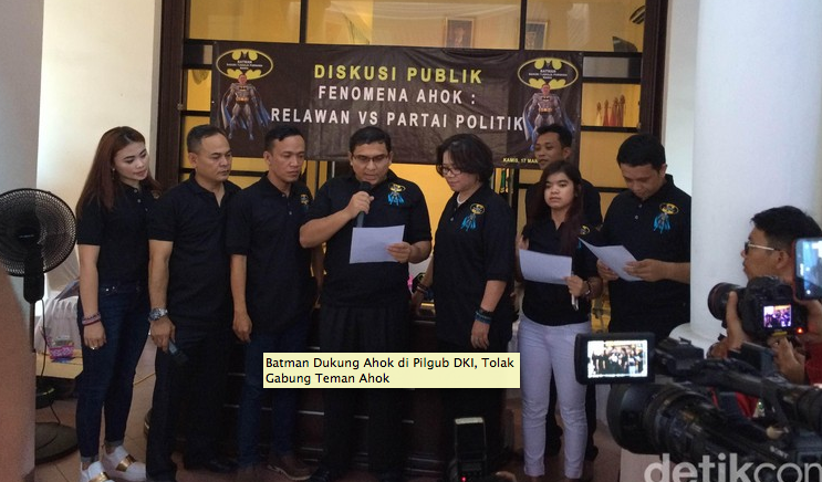 BATMAN Dukung Ahok di Pilgub DKI, Tapi Tolak Gabung TEMAN AHOK