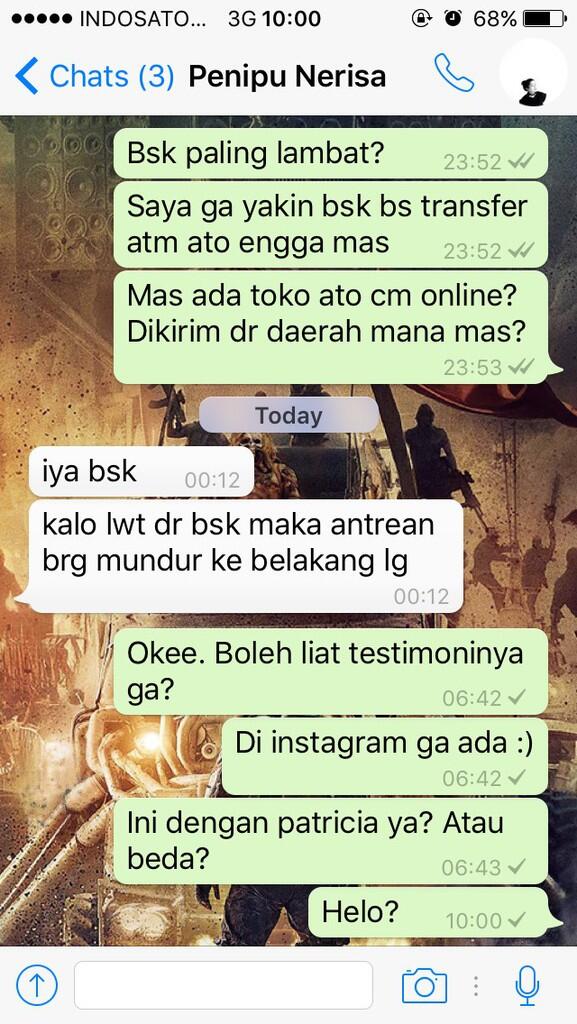 Ada orang mau nipu di olshop Instagaram, ane tipu balik gan!! cekidot!!