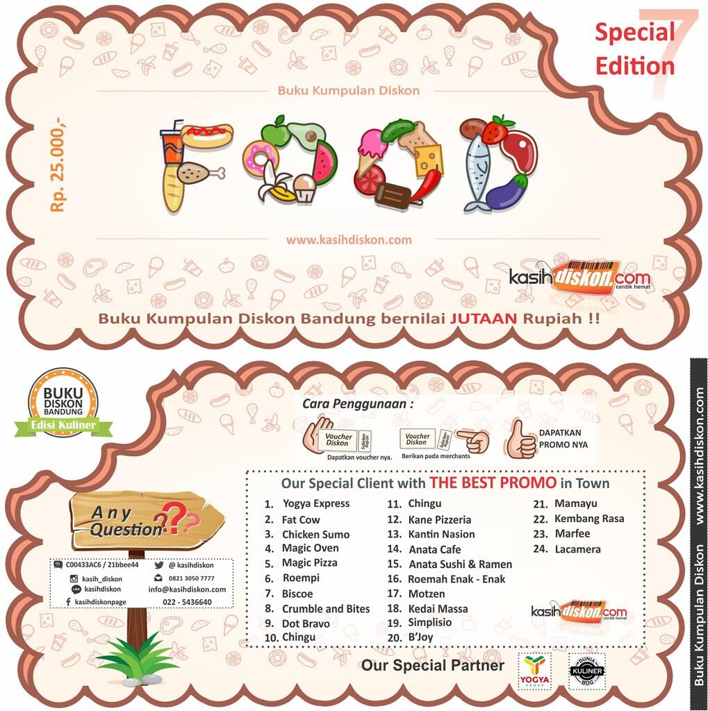 Buku Kumpulan Diskon Kuliner Bandung