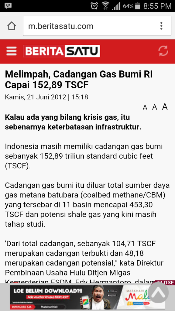 Tak Temukan Cadangan Baru, Indonesia Dipastikan Impor Gas pada Tahun 2019