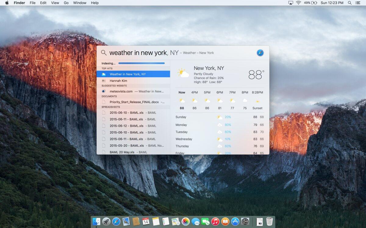 Homescreen OS Windows dan OS X(Macintosh)