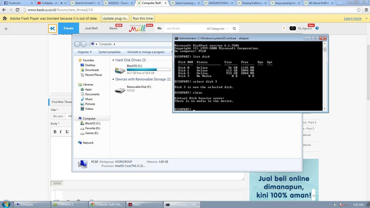 HELP. FLASHDISK YANG TAK BISA DIFORMAT