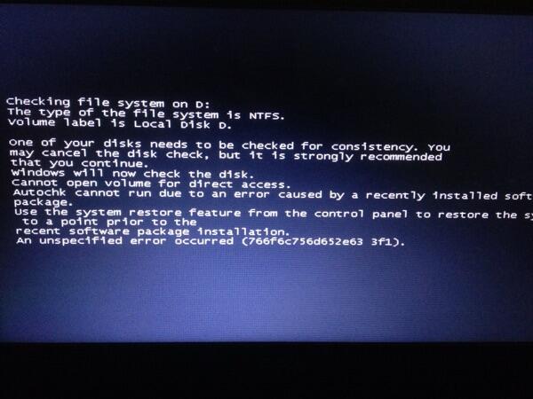 Booting, Scan Disk E, please Help