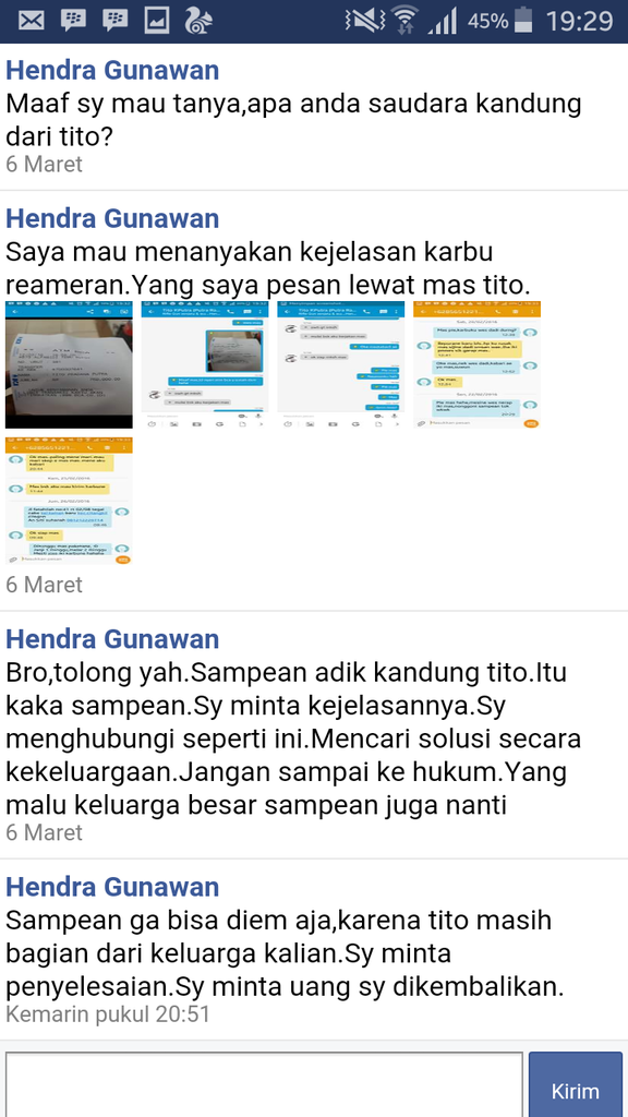 Mohon Bantuannya Kaskuser,Penipuan an Tito Pradana Putra