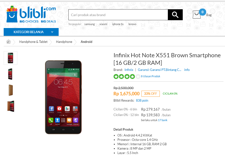 PROMO GADGET - Infinix X551 Hot Note