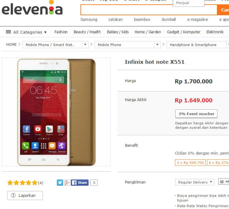 PROMO GADGET - Infinix X551 Hot Note