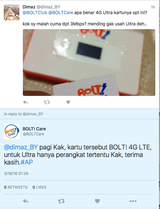 BOLT! 4G ULTRA LTE - Mengecewakan..... HATI HATI