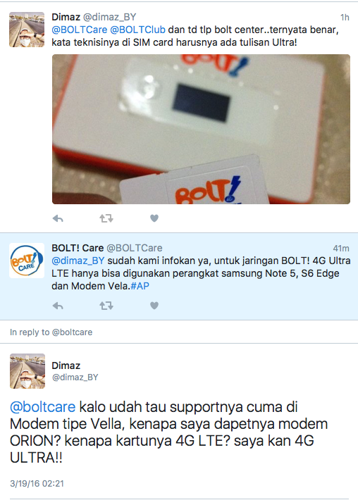 BOLT! 4G ULTRA LTE - Mengecewakan..... HATI HATI
