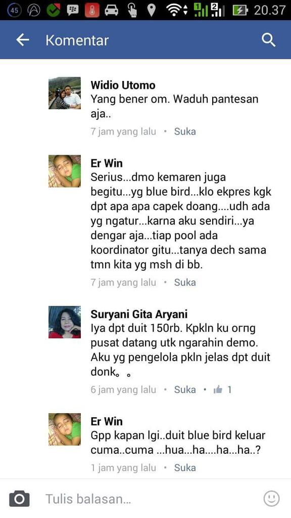 Besok Demo angkutan umum. Hati hati swiping gan !!