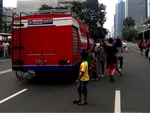 Ternyata Mobil Damkar yang 'Nongkrong' di Tengah Jl Thamrin Dicuri dari Pos