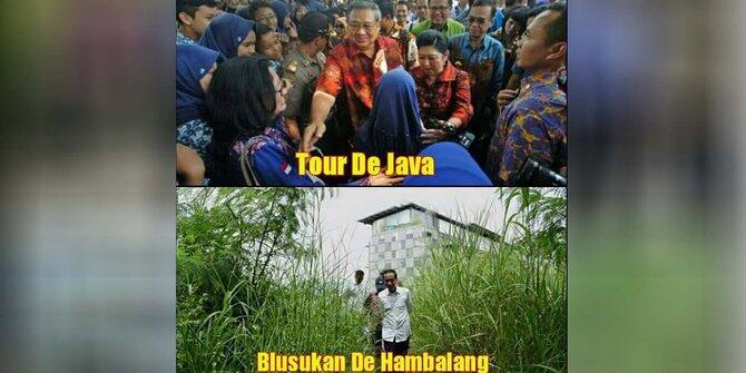 Istana Bantah Sidak Jokowi Sengaja Hancurkan Tour De Java SBY