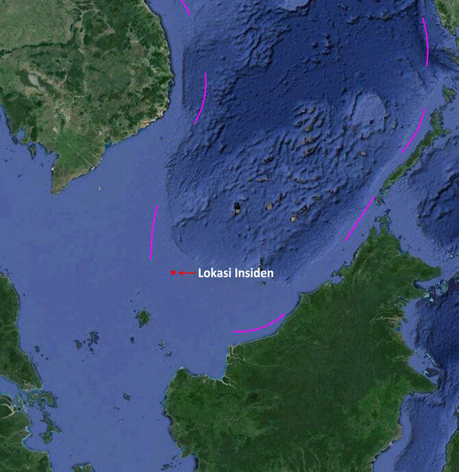 Ini Peta Lokasi Bentrok TNI AL &amp; AL China di Laut Natuna